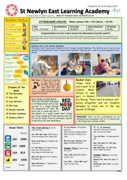 23 17 03 17 Newsletter - St Newlyn East Learning Academy