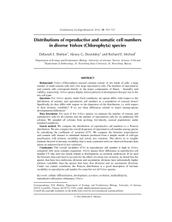 Distributions of reproductive and somatic cell numbers in diverse