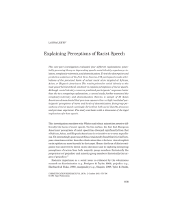 Explaining Perceptions of Racist Speech