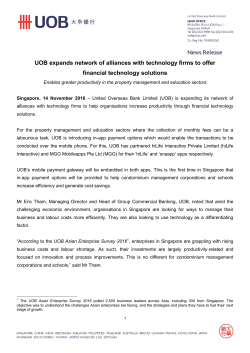 UOB expands network of alliances with technology