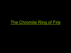 Ontario`s the Chromite Ring of Fire.