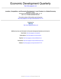 Local Clusters in a Global Economy