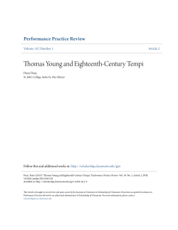 Thomas Young and Eighteenth-Century Tempi