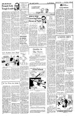 French Seek Tough Leader Growing Pains Occur at Night In 1 I The