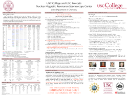 USC College and USC Provost`s Nuclear Magnetic Resonance