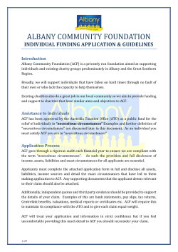 DoWNLOAD A PDF APPLICATION FORM AND GUIDELINES