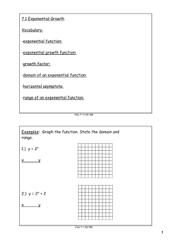 7.1 Exponential Growth Vocabulary: