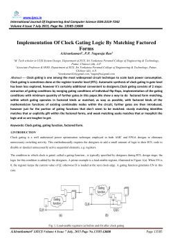 Implementation Of Clock Gating Logic By Matching Factored Forms