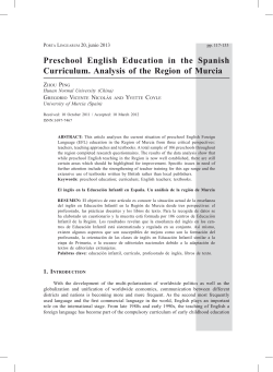 Preschool English Education in the Spanish Curriculum. Analysis of