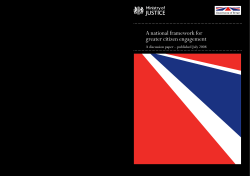 A national framework for greater citizen engagement. A discussion