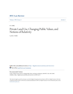 Private Land Use, Changing Public Values, and Notions of Relativity