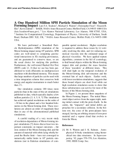 A One Hundred Million SPH Particle Simulation of the Moon