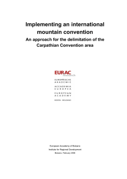 Implementing an international mountain convention