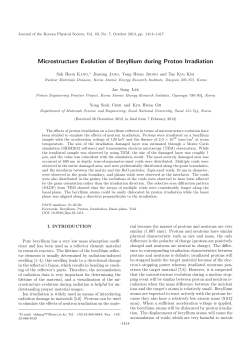Microstructure evolution of beryllium during proton irradiation