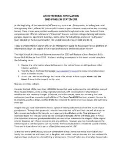 ARCHITECTURAL RENOVATION 2015 PR0BLEM STATEMENT