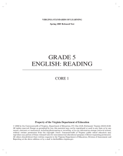 grade 5 english: reading
