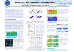 Cumulonimbus Anvil in Summer Asia Detected by - CNR-ISAC