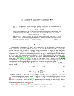 On a transport equation with nonlocal drift