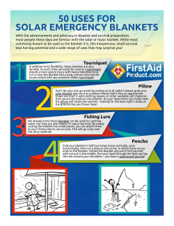 50 USES FOR SOLAR EMERGENCY BLANKETS - first-aid