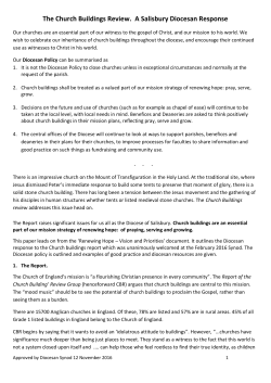 Diocesan Church Buildings Policy