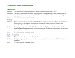 Explanation of Sustainability Measures