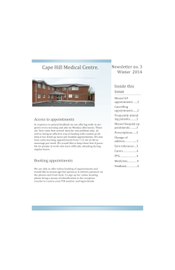 Latest Newsletter - Cape Hill Medical Centre