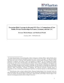 Terrorism Risk Coverage in the post