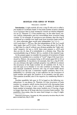 MODULES OVER RINGS OF WORDS 188