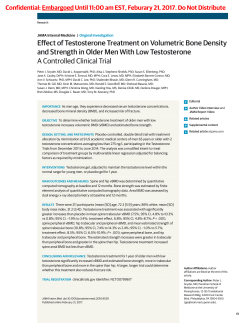 Effect of Testosterone Treatment on Volumetric