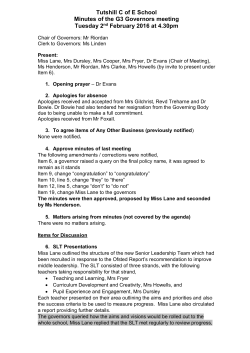 G3 minutes 2nd Feb 2016