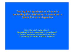 Testing the importance of climate in controlling the