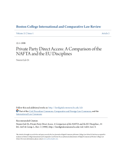 Private Party Direct Access: A Comparison of the NAFTA and the EU