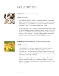 food literacy quiz - Nourish: Food + Community