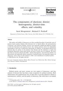 The components of elections: district heterogeneity, district