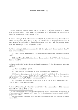 Problems in Geometry (5) 1. Given a circle &gamma;, consider points P, C, D