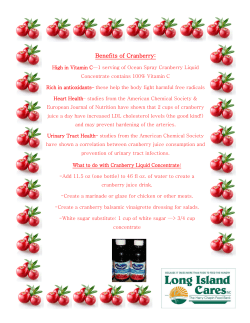 Cranberry Juice Nutrition Facts