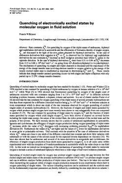 Quenching of electronically excited states by molecular oxygen in