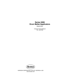 Series 5000 Drum Melter/Applicators Manual