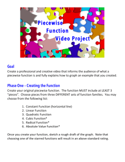 Piecewise Function Video Project Goal