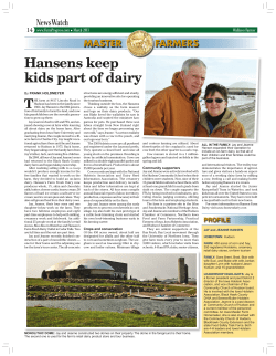 PROFILE Hansens keep kids part of dairy