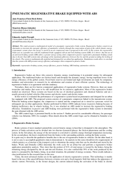 pneumatic regenerative brake equipped with abs