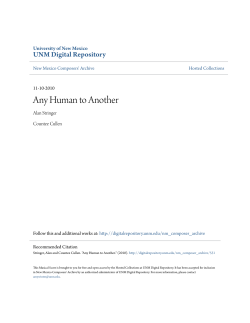 Any Human to Another - UNM Digital Repository
