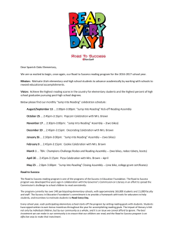 Dear Spanish Oaks Elementary, We are so excited to begin, once