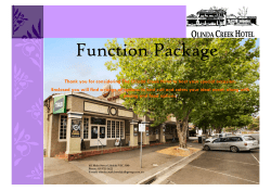 Function Package - Olinda Creek Hotel