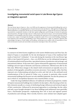 Kevin D. Fisher Investigating monumental social space in Late