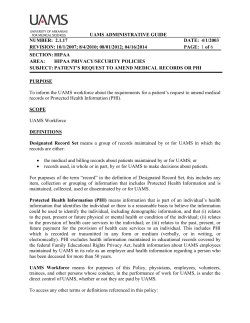 2.1.17 Patient Request to Amend PHI