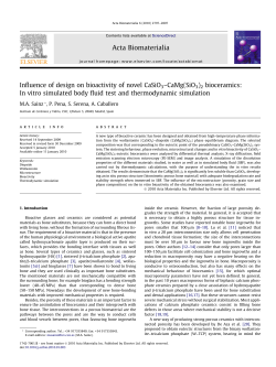 Influence of design on bioactivity of novel CaSiO3&ndash;CaMg(SiO3)2