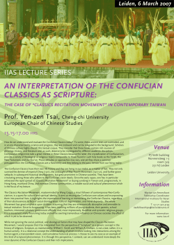 An InterpretAtIon of the ConfuCIAn ClAssICs As sCrIpture: