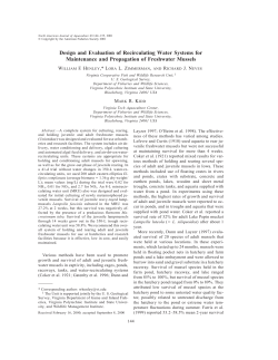 Design and Evaluation of Recirculating Water Systems for