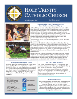April 30, 2017 - Holy Trinity Catholic Church